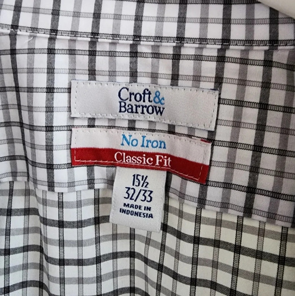 Croft & Borrow Men's   Classic Fit Button Shirt 15.5 - Picture 5 of 7